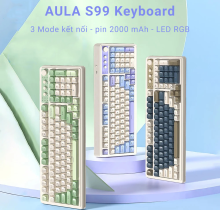 Bàn phím giả cơ Bluetooth Aula S99 - Original Green/Phantom Gray/Retro Gray/Misty Blue