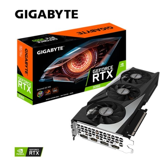 Card màn hình GIGABYTE GeForce RTX 3060 GAMING OC 12G (LHR) (GV-N3060GAMING-OC-12GD)