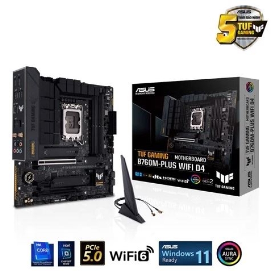 Bo mạch chủ ASUS TUF GAMING B760M-PLUS WIFI DDR4