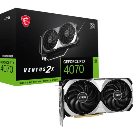 MSI GeForce RTX™ 4070 VENTUS 2X 12G OC – 12GB GDDR6X