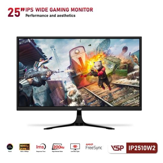  1/4  Màn hình VSP IP2510W2 (25inch / IPS / FHD / 200Hz / 1Ms / Adaptive Sync / Freesync)