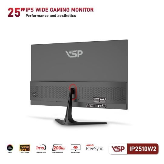  1/4  Màn hình VSP IP2510W2 (25inch / IPS / FHD / 200Hz / 1Ms / Adaptive Sync / Freesync)