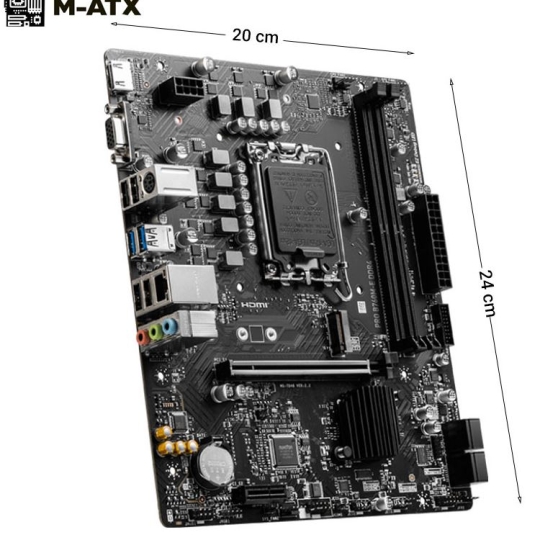 Mainboard MSI PRO B760M-E DDR4 | Intel B760, Socket 1700, mATX, 2 khe DDR4