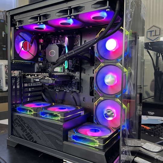 BỘ PC BLACK 2 MÀN HÌNH (H610/ I5 12400F/ 16GB/M.2 256GB/1660TI 6GB/ 650W / INFINITY 180HZ /INFNITY 100HZ)