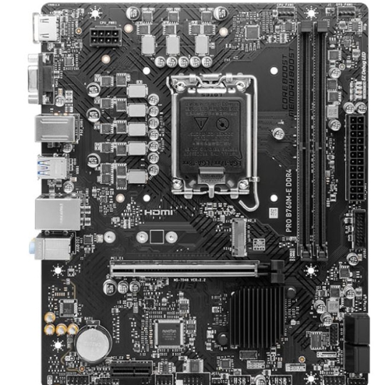 Mainboard MSI PRO B760M-E DDR4 | Intel B760, Socket 1700, mATX, 2 khe DDR4