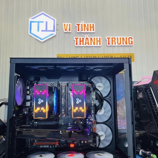 BỘ XEON DUAL 2680V4/64GB/512GB/750TI 4GB/650W/24INCH 100HZ