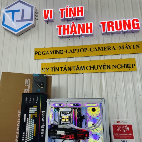 BỘ PC BỂ CÁ FULL WHITE ĐỒ HOẠ TT03 (B760/13400F/8GBX2/M,2 500GB/3060 12GB ICHILL/750W/24INCH 144HZ)
