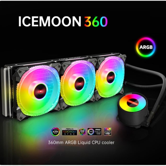 Tản Nhiệt Nước All in One Coolmoon ICEMOON 360 Màu Đen