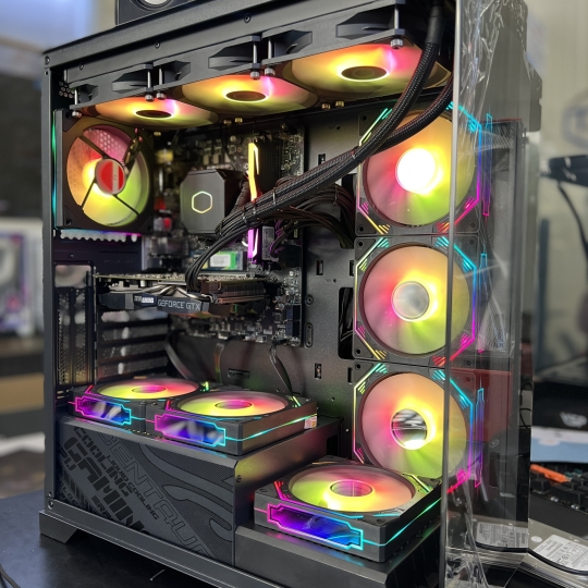 BỘ PC BLACK 2 MÀN HÌNH (H610/ I5 12400F/ 16GB/M.2 256GB/1660TI 6GB/ 650W / INFINITY 180HZ /INFNITY 100HZ)