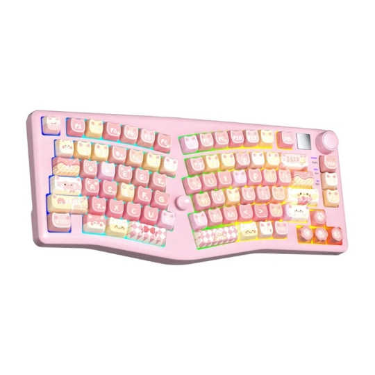 Bàn phím cơ AULA LEOBOG A75 Moon Cat Pink